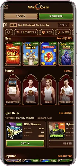 Installatie-instructies voor de WildRobin Casino-app