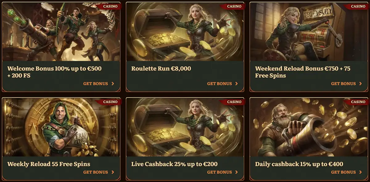 Unieke WildRobin Casinobonussen